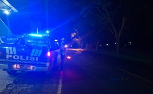 Satlantas Polres Sampang Gelar Patroli Blue Light di Jalur Jrengik, Antisipasi Laka Lantas dan Pelanggaran Malam Hari
